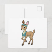 Deer bij Fitness met handdoek Briefkaart (Voorkant / Achterkant)