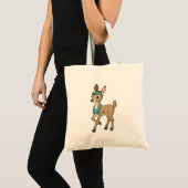 Deer bij Fitness met handdoek Tote Bag (Voorkant (product))