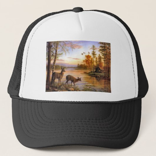 Deer bij Lake Trucker Pet (Voorkant)
