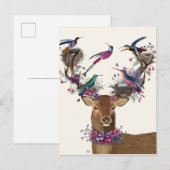 Deer Birdkeeper, Tropische vogelnesten Briefkaart (Voorkant / Achterkant)
