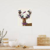 Deer Birdkeeper, Tropische vogelnesten Poster (Keuken)