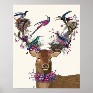 Deer Birdkeeper, Tropische vogelnesten Poster