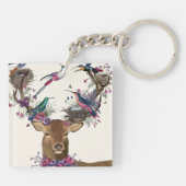 Deer Birdkeeper, Tropische vogelnesten Sleutelhanger (Achterkant)