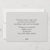 Deer Birds Snowflakes Forest kerst Feestdagenkaart (Achterkant)