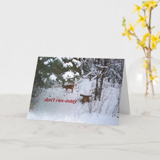 Deer Birthday-Funny Kaart (Gele Bloem)