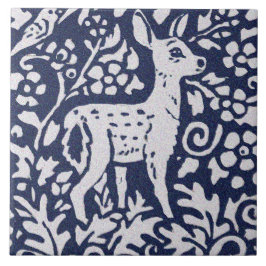 Deer Blue Gray Granite Stone Woodland Animal Art Tegeltje