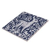 Deer Blue Gray Granite Stone Woodland Animal Art Tegeltje (Zijkant)