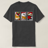 Deer Boar Butterfly Hanafuda Hand Koi Koi T-shirt (Design voorkant)