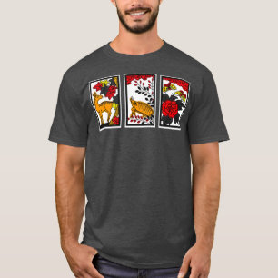 Deer Boar Butterfly Hanafuda Hand Koi Koi T-shirt