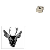 Deer Boho Portrait Rubberstempel (Gestempeld)
