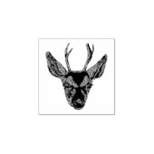 Deer Boho Portrait Rubberstempel (Afrduk)