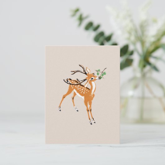  Deer Briefkaart (Staand voorkant)