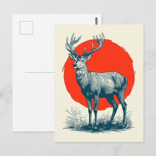Deer Briefkaart (Voorkant / Achterkant)
