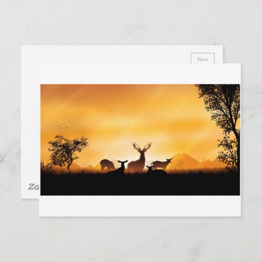 Deer Briefkaart (Voorkant / Achterkant)