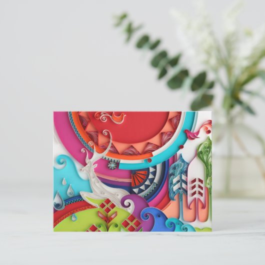 Deer Briefkaart (Staand voorkant)