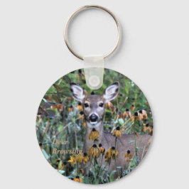 Deer Browsertuinen na vorst Sleutelhanger
