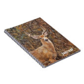 Deer Buck Antlers Art Natuur Journal Notitieboek (Rechterzijde)