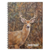 Deer Buck Antlers Art Natuur Journal Notitieboek (Voorkant)