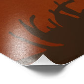 Deer Buck bovenop Mountain met zonsondergang Foto Afdruk (Hoek)