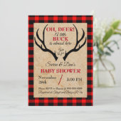 Deer Buck Boy Baby shower Kaart (Staand voorkant)