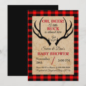 Deer Buck Boy Baby shower Kaart (Voorkant / Achterkant)