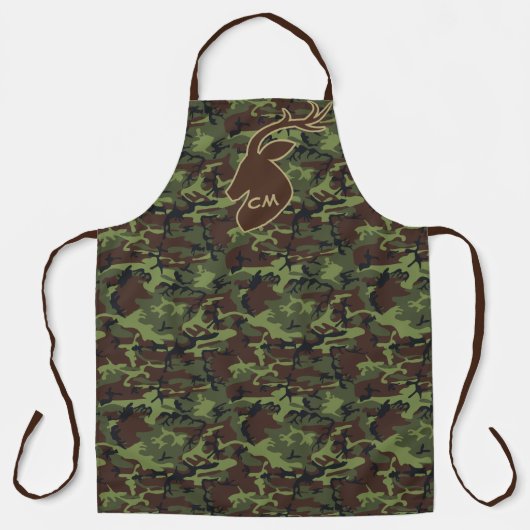 Deer Buck Camouflage Monogram Brown Schort (Voorkant)