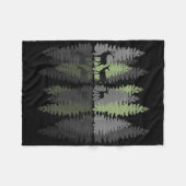 Deer Buck Doe Fawn Pine Trees Wilderness Love Camp Fleece Deken (Voorkant (Horizontaal))