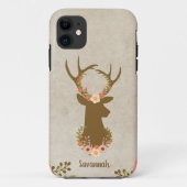 Deer Buck Floral Feminine Hunter Case-Mate iPhone Case (Achterkant)