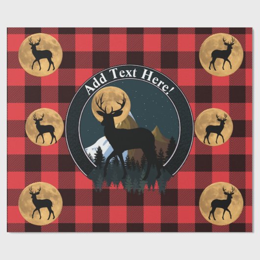 Deer Buck Full Moon Cadeaupapier (Vlak)