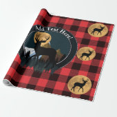 Deer Buck Full Moon Cadeaupapier (Uitgerold)