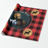 Deer Buck Full Moon Cadeaupapier (Uitgerold)