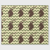 Deer Buck Head met Chevron Cadeaupapier (Vlak)