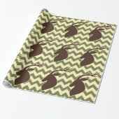 Deer Buck Head met Chevron Cadeaupapier (Uitgerold)