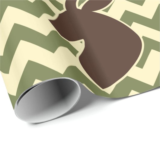 Deer Buck Head met Chevron Cadeaupapier (Rol Hoek)