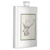 Deer Buck Head met gewei zwart-wit kunst Flacon (Rechts)