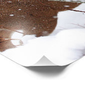 Deer Buck in Snow Foto Afdruk (Hoek)