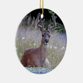 Deer Buck Lying Down Keramisch Ornament (Rechts)