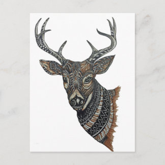 Deer Buck met gecompliceerd design Briefkaart