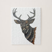 Deer Buck met gecompliceerd design Legpuzzel (Verticaal)