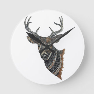 Deer Buck met gecompliceerd design Ronde Klok