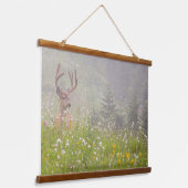 Deer Buck | Nationaal park Mount Rainier Hangend Wandkleed (Gebogen)