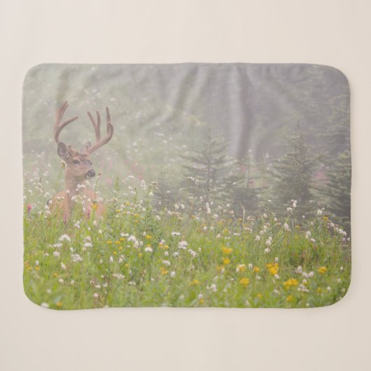 Deer Buck | Nationaal park Mount Rainier Sherpa Deken (Voorkant (horizontaal))