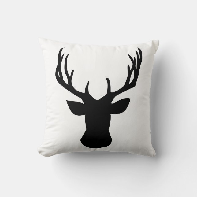 Deer Buck-ontwerp Kussen (Voorkant)