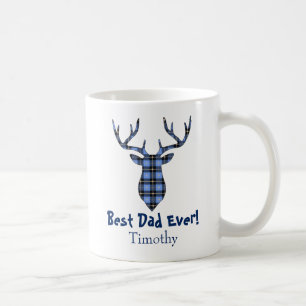 Deer Buck Pset Blue en Black Koffiemok