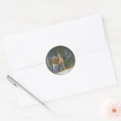 Deer Buck Ronde Sticker (Envelop)