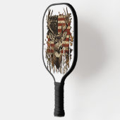 Deer, Buck Season USA Flag Pickleball Paddle (Links)