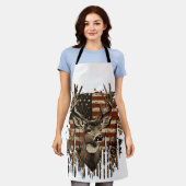 Deer, Buck Season USA Flag Schort (Gedragen)