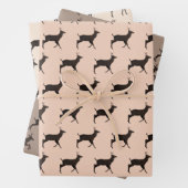 Deer Bucks Jumping Permanent patroon Inpakpapier Vel (In situ)