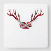 Deer buffalo vierkante klok (Voorkant)