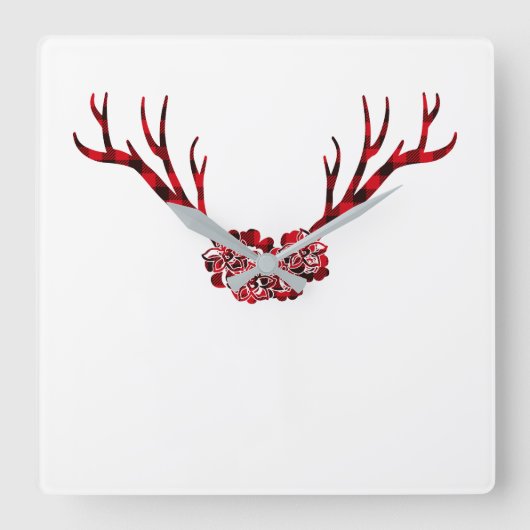 Deer buffalo vierkante klok (Voorkant)